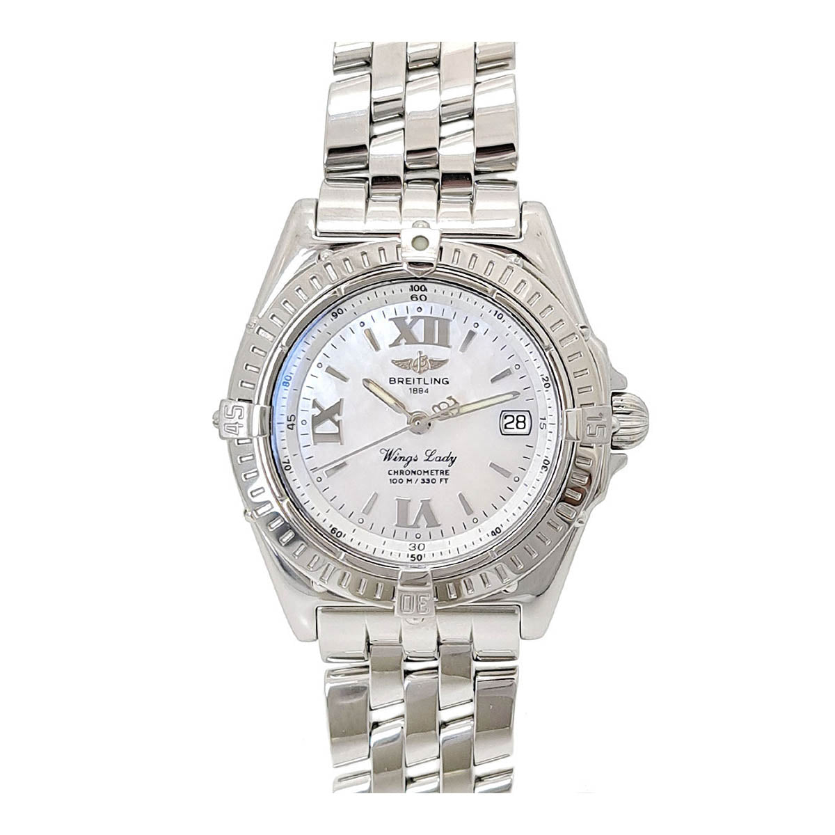 Breitling Stainless Steel Quartz Wing Lady Watch A67350