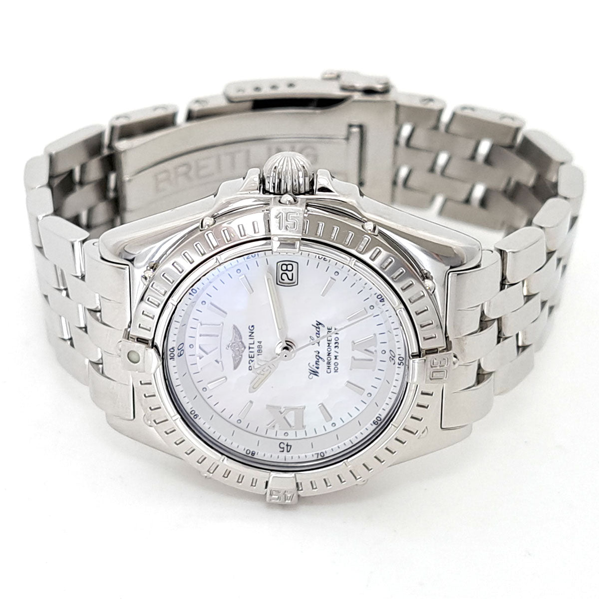 Breitling Stainless Steel Quartz Wing Lady Watch A67350