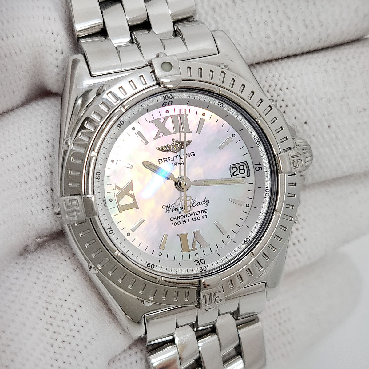 Breitling Stainless Steel Quartz Wing Lady Watch A67350