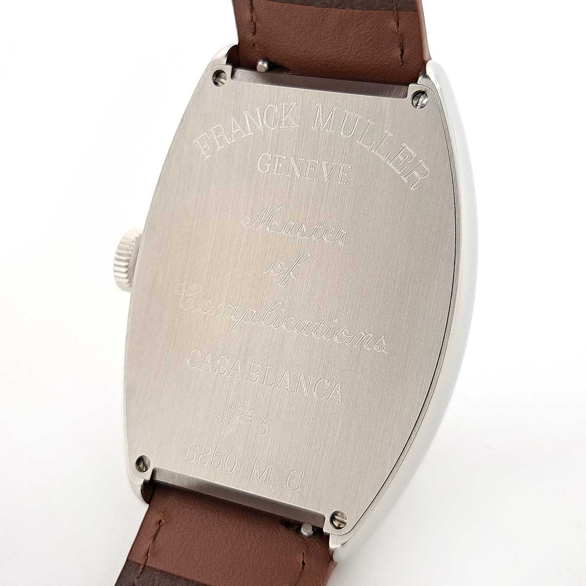 Franck Muller Stainless Steel Leather Watch 6850MC