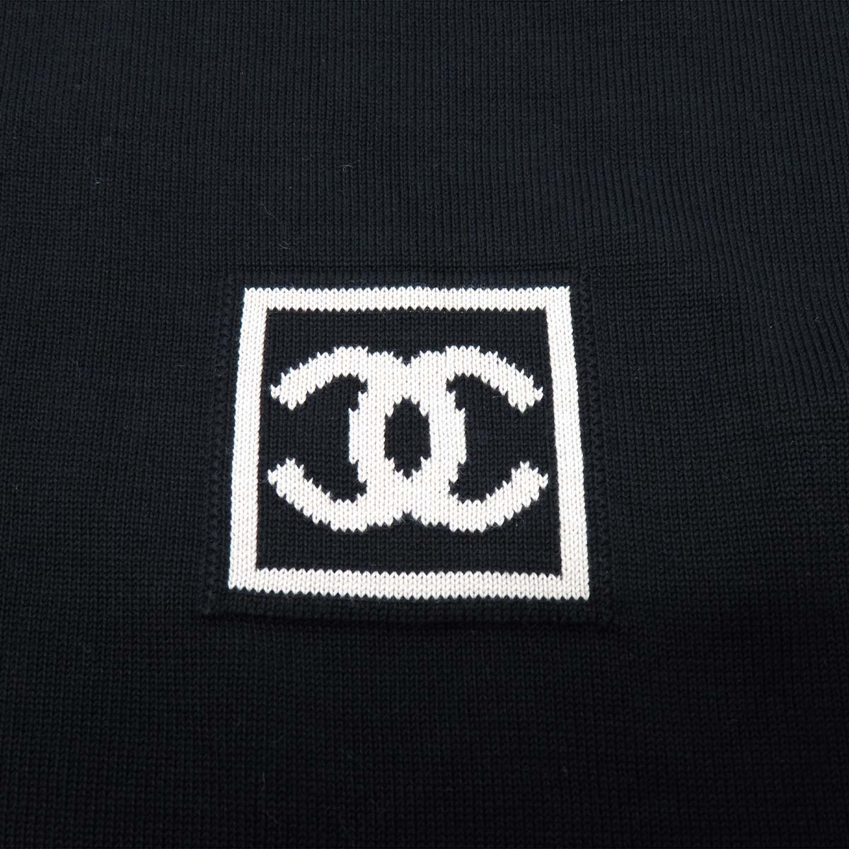 Chanel Cotton Knit T-Shirt Black