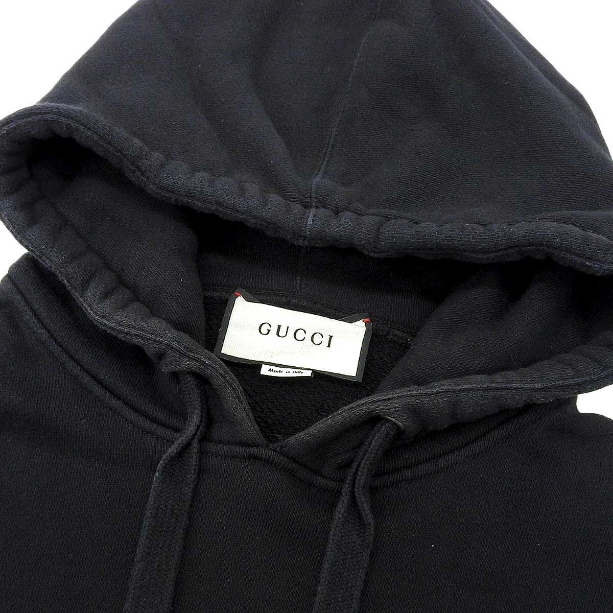 Gucci Hoodie Dress Logo Print Black