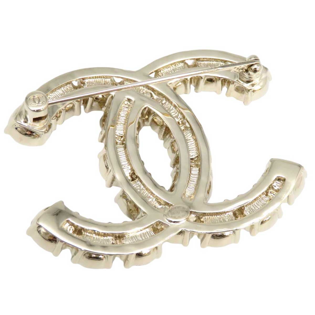 Chanel Metal Cotton Pearl Brooch