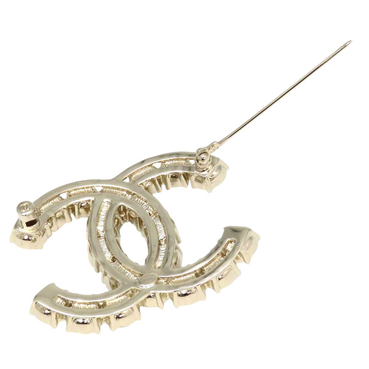 Chanel Metal Cotton Pearl Brooch