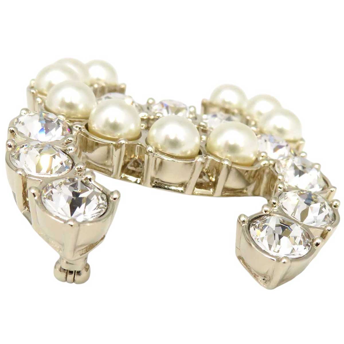 Chanel Metal Cotton Pearl Brooch