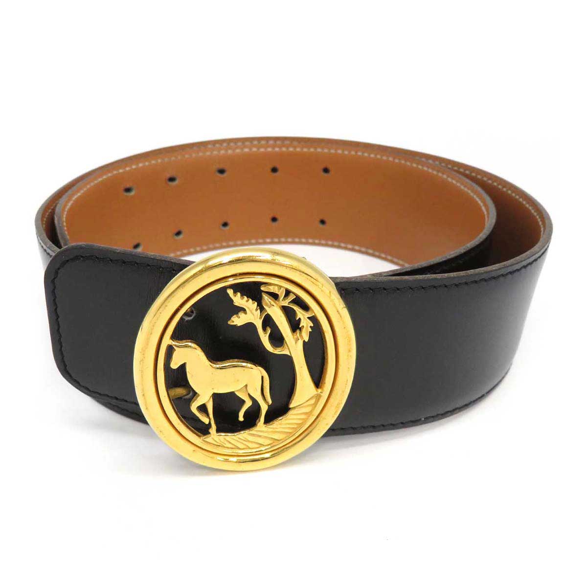 Hermes Metal Leather Reversible Belt