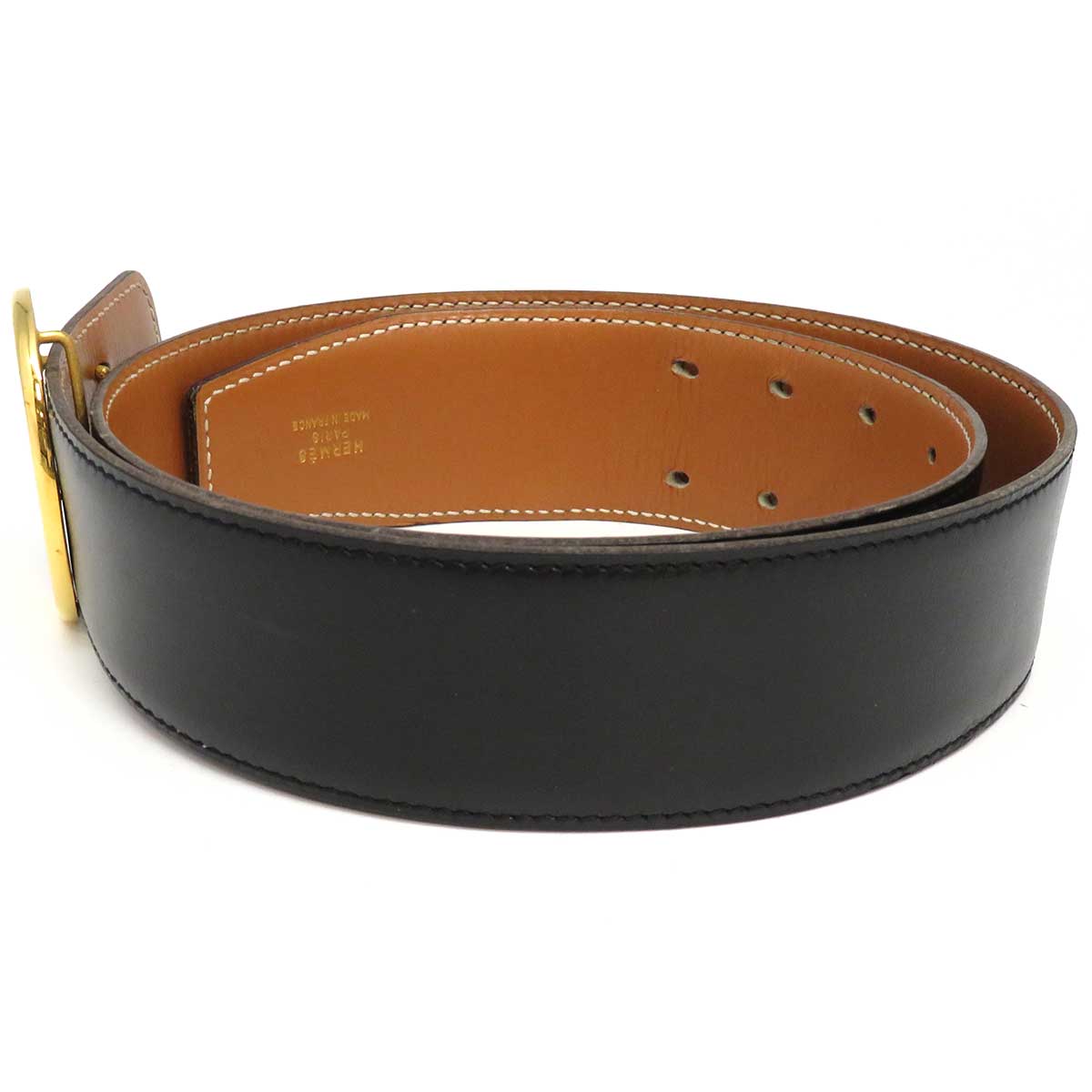 Hermes Metal Leather Reversible Belt