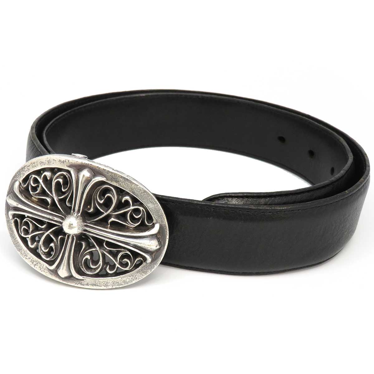 Chrome Hearts Stirling Leather Belt Black