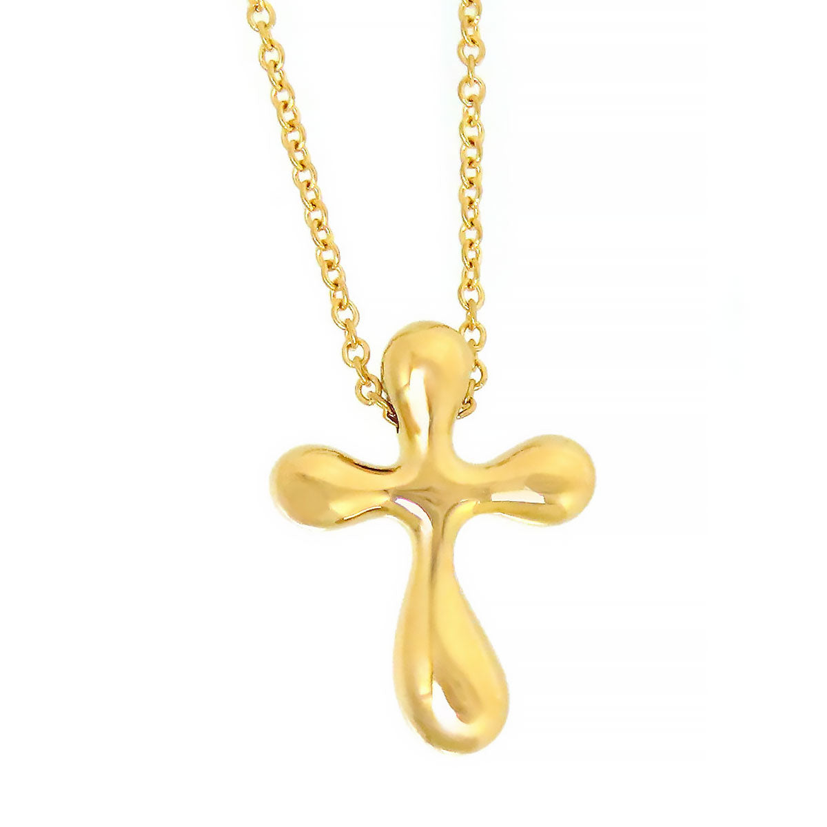 Tiffany & Co K18YG Small Cross Necklace