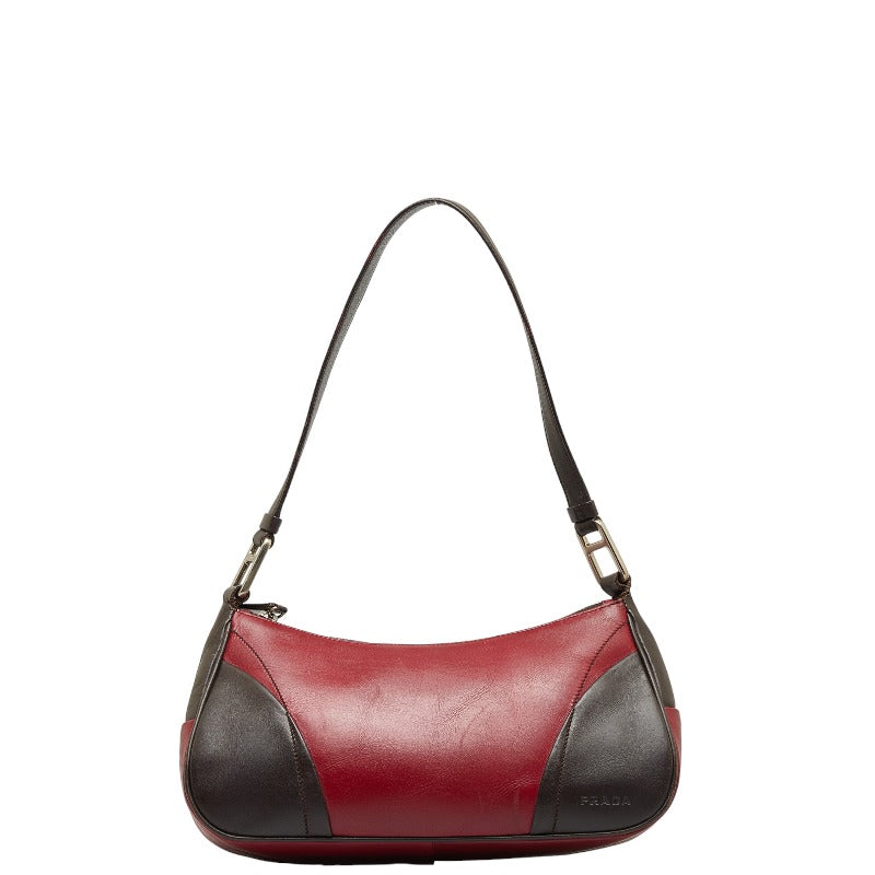 Prada Leather Logo One Shoulder Bag