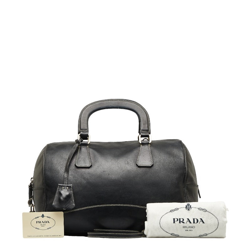 Prada Leather Mini Boston Bag B11074 in Very Good Condition