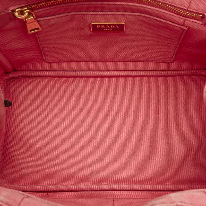 Prada Canapa SS Canvas Handbag 2WAY Pink