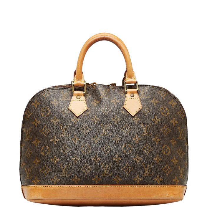 Louis Vuitton Monogram Alma PM Handbag M51130 Brown PVC Leather