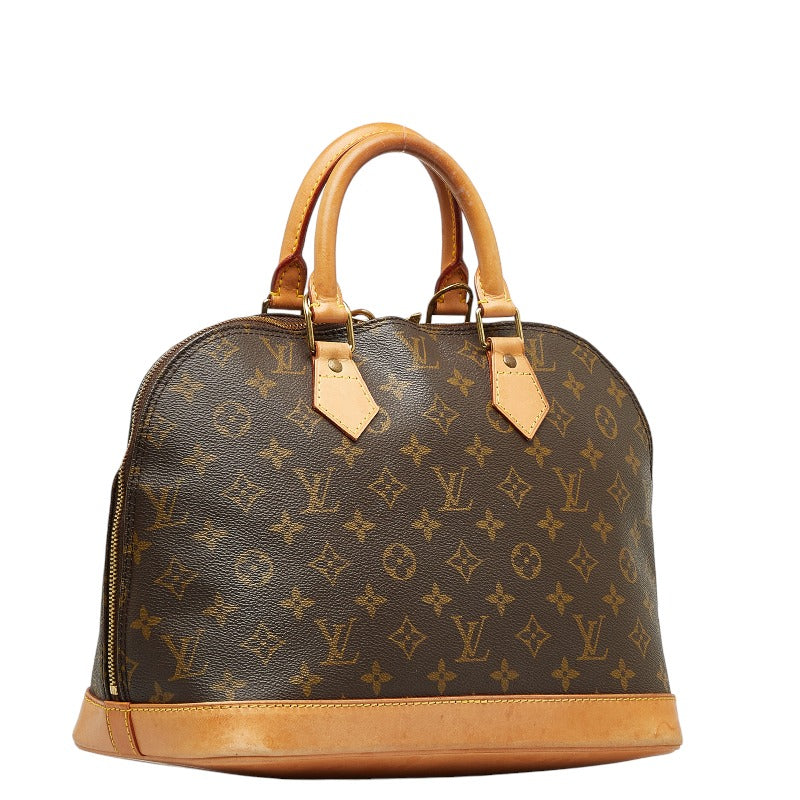 Louis Vuitton Monogram Alma PM Handbag M51130 Brown PVC Leather in Good Condition