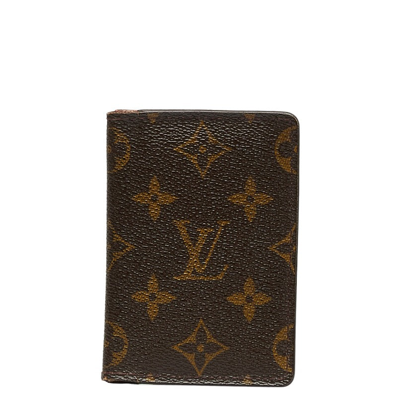 Louis Vuitton Monogram Organizer de Poche Card Case M61732 Brown PVC Leather in Good Condition