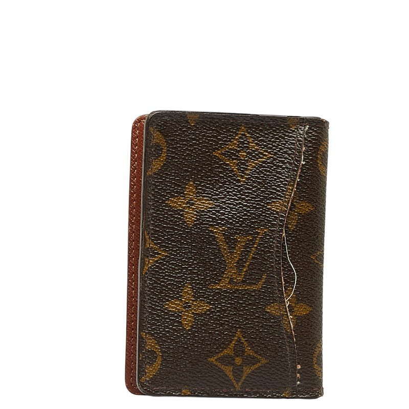 Louis Vuitton Monogram Organizer de Poche Card Case M61732 Brown PVC Leather in Good Condition