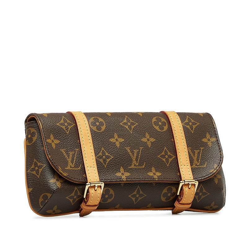 Louis Vuitton Monogram Pochette Marelle Waist Bag M51159 Brown PVC Leather in Very Good Condition