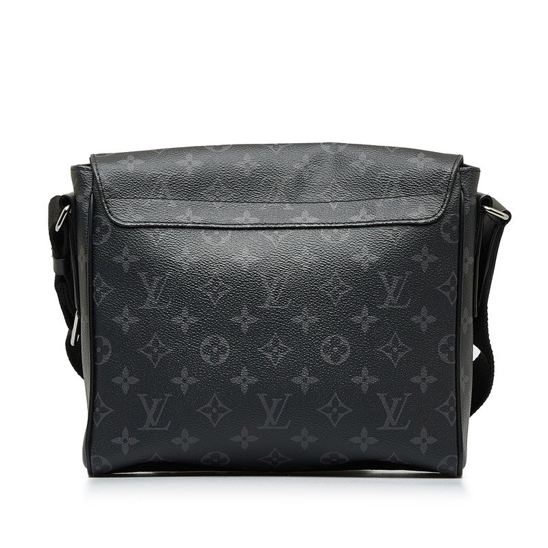 Louis Vuitton Monogram Eclipse District PM Shoulder Bag M45272 Black PVC Leather