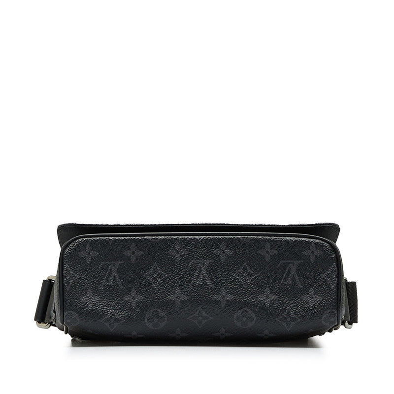 Louis Vuitton Monogram Eclipse District PM Shoulder Bag M45272 Black PVC Leather