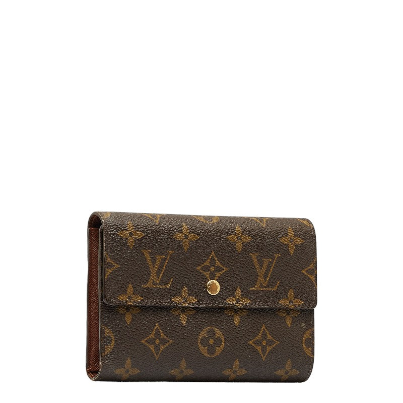 Louis Vuitton Monogram Long Wallet M61202 Brown PVC Leather in Good Condition