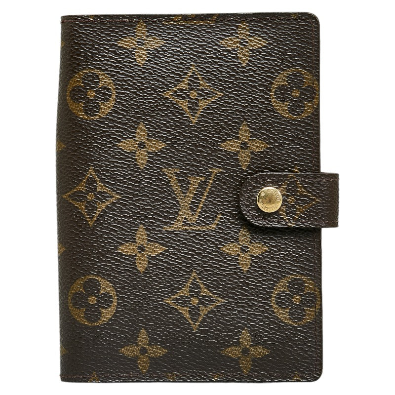 Louis Vuitton Monogram Agenda PM Notebook Cover R20005 Brown PVC Leather in Very Good Condition