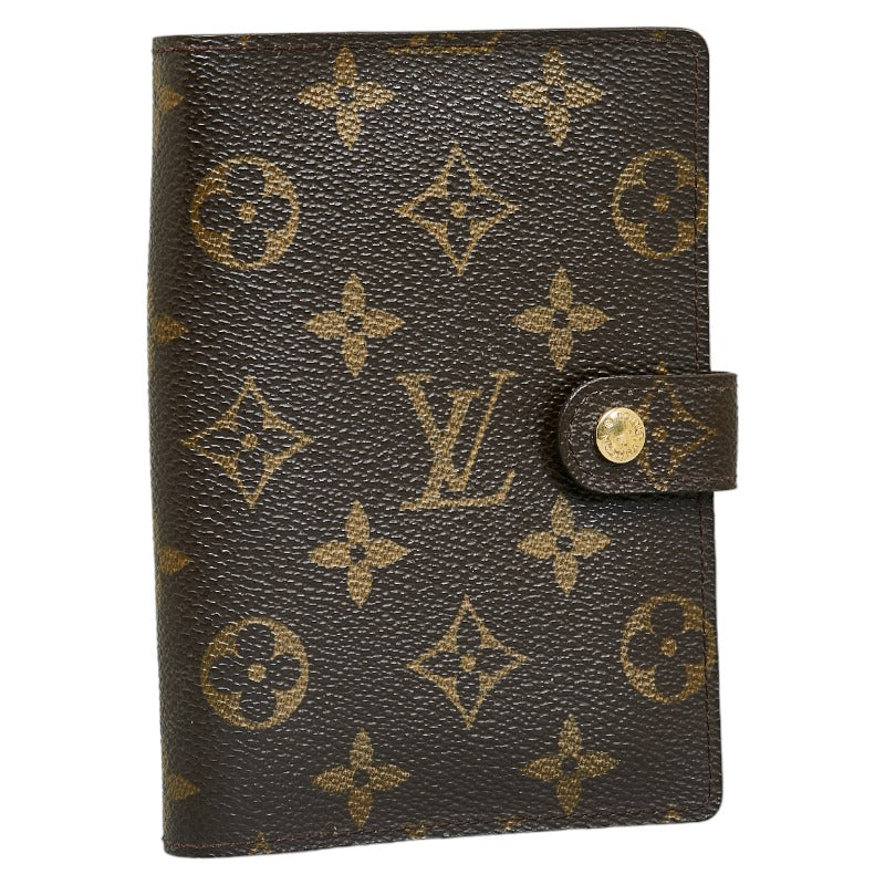 Louis Vuitton Monogram Agenda PM Notebook Cover R20005 Brown PVC Leather in Very Good Condition