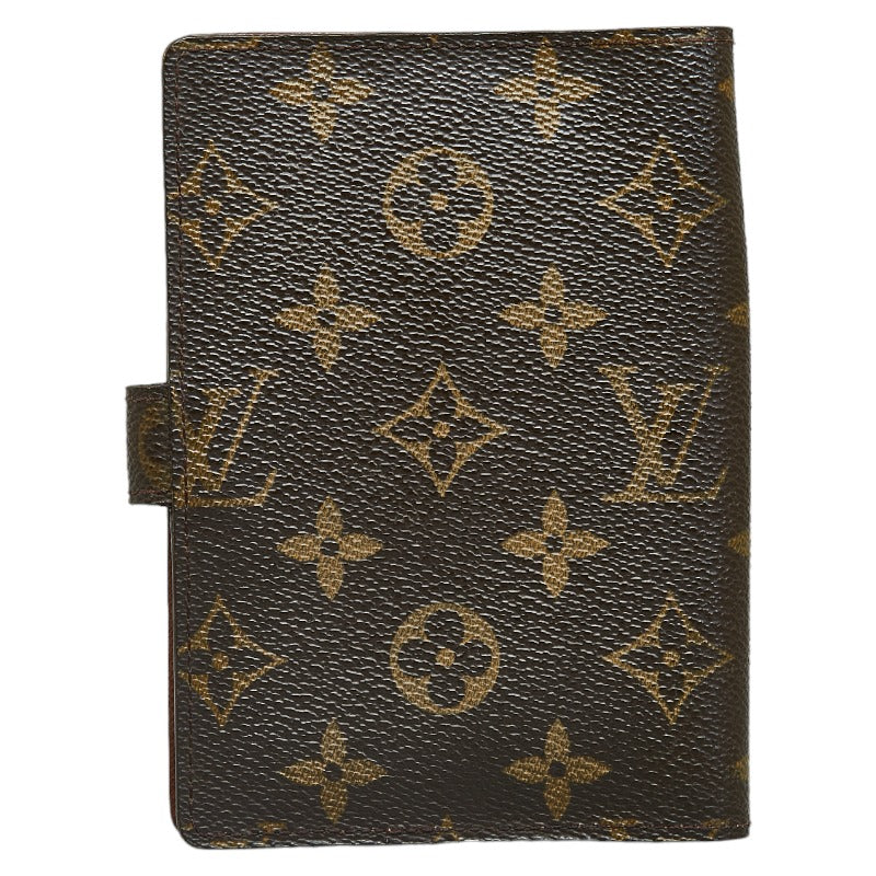 Louis Vuitton Monogram Agenda PM Notebook Cover R20005 Brown PVC Leather in Very Good Condition