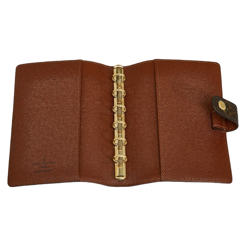 Louis Vuitton Monogram Agenda PM Notebook Cover R20005 Brown PVC Leather in Very Good Condition