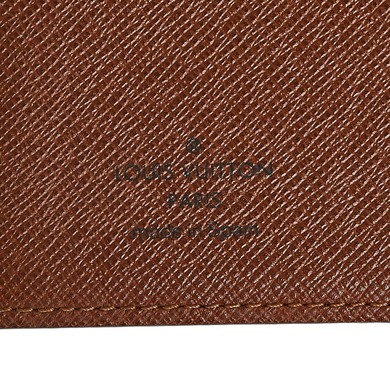 Louis Vuitton Monogram Agenda PM Notebook Cover R20005 Brown PVC Leather in Very Good Condition