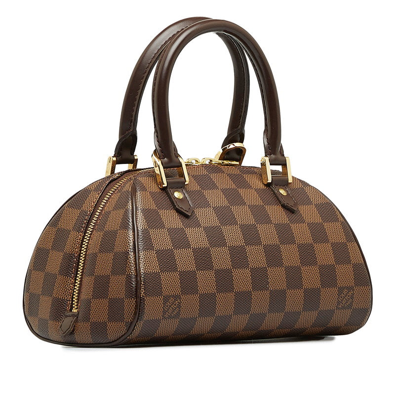 Louis Vuitton Damier Ebene Rivera Mini Canvas Handbag N41436 in Good condition
