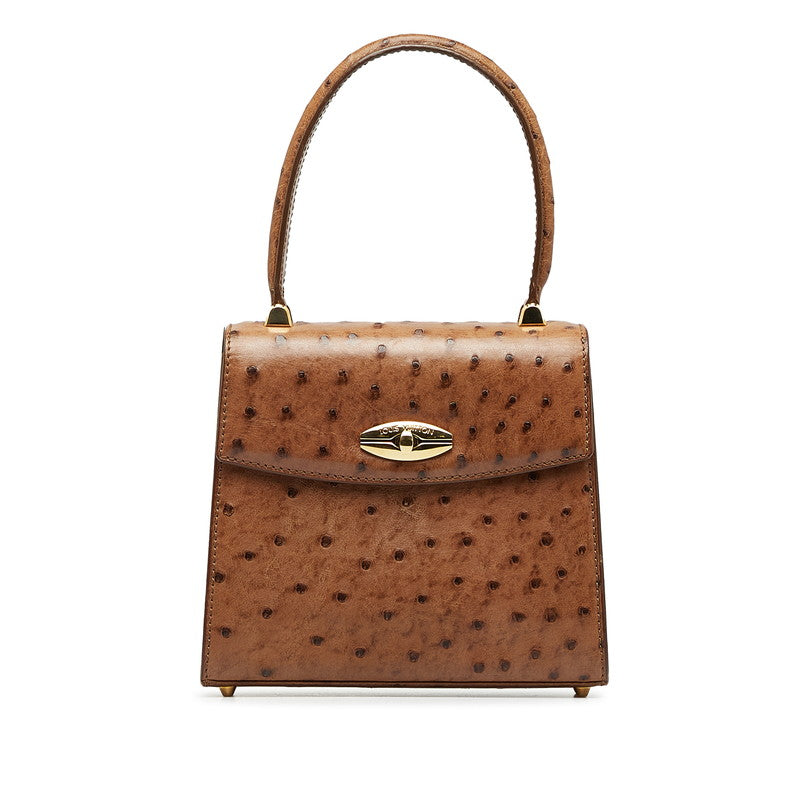 Louis Vuitton Mini Malletier Ostrich Leather Handbag