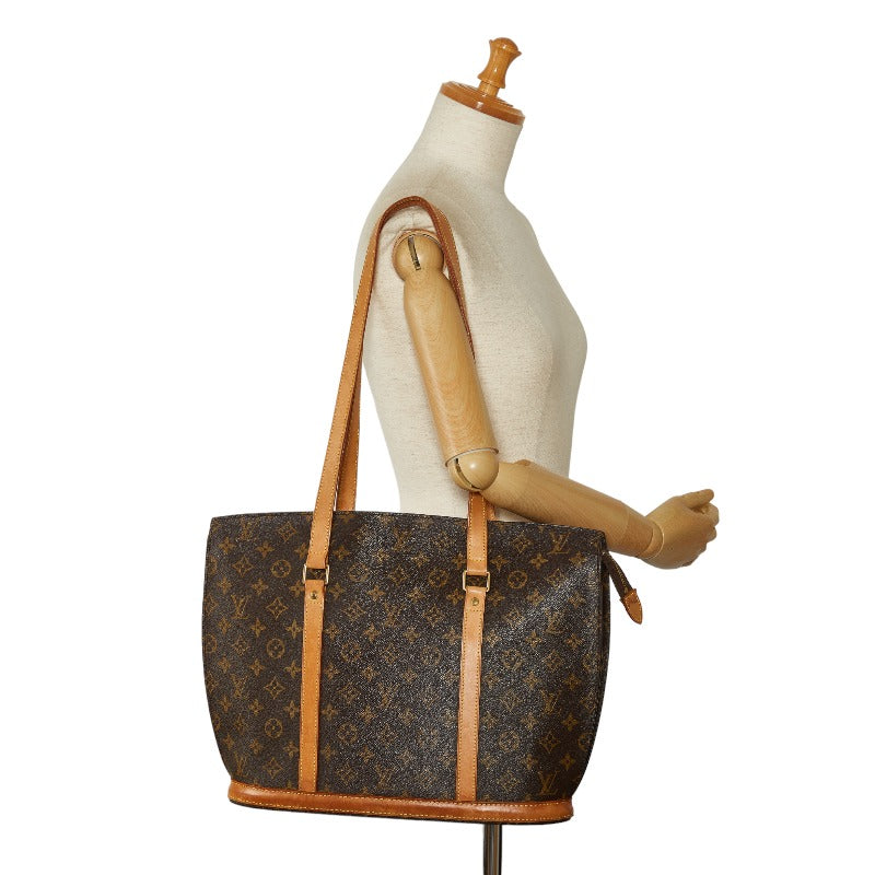 Louis Vuitton Monogram Babylon Tote Bag M51102 Brown PVC Leather in Good Condition