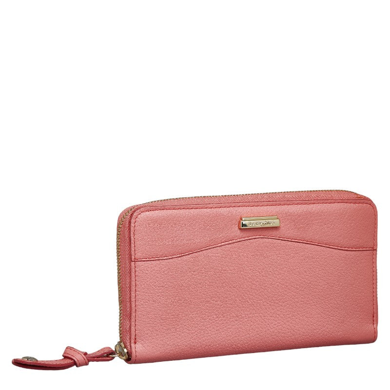 See by Chloe Pink Leather Zip-Around Wallet