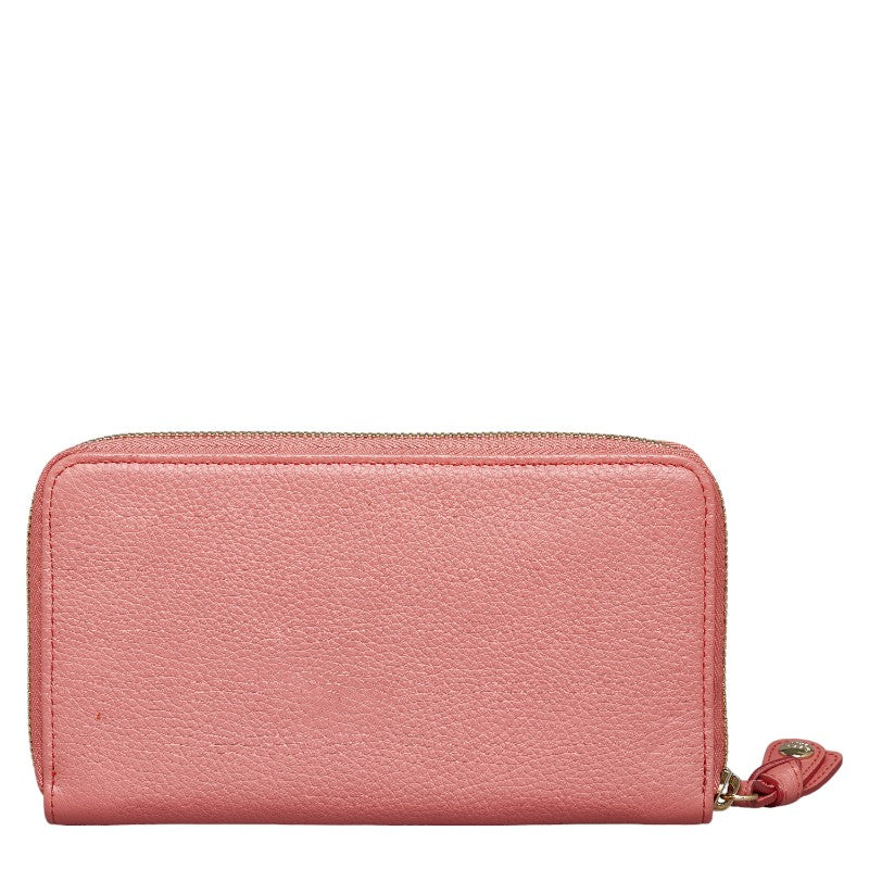 See by Chloe Pink Leather Zip-Around Wallet