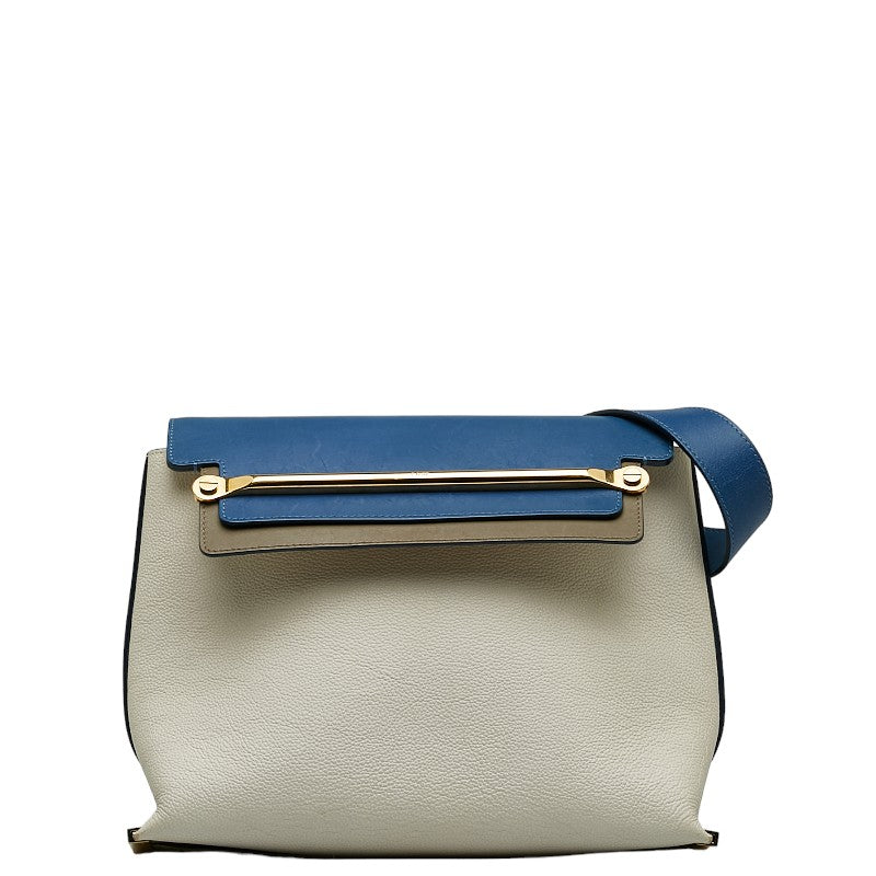 Chloe Claire Bicolor Leather Shoulder Bag in Good Condition