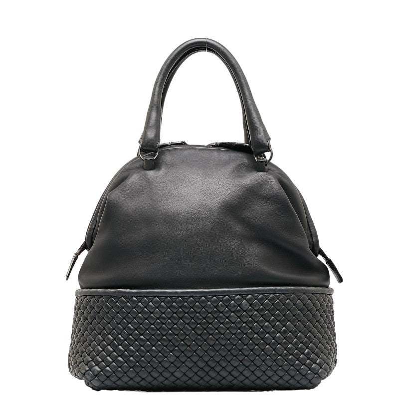 Bottega Veneta Intrecciato Leather Handbag Black