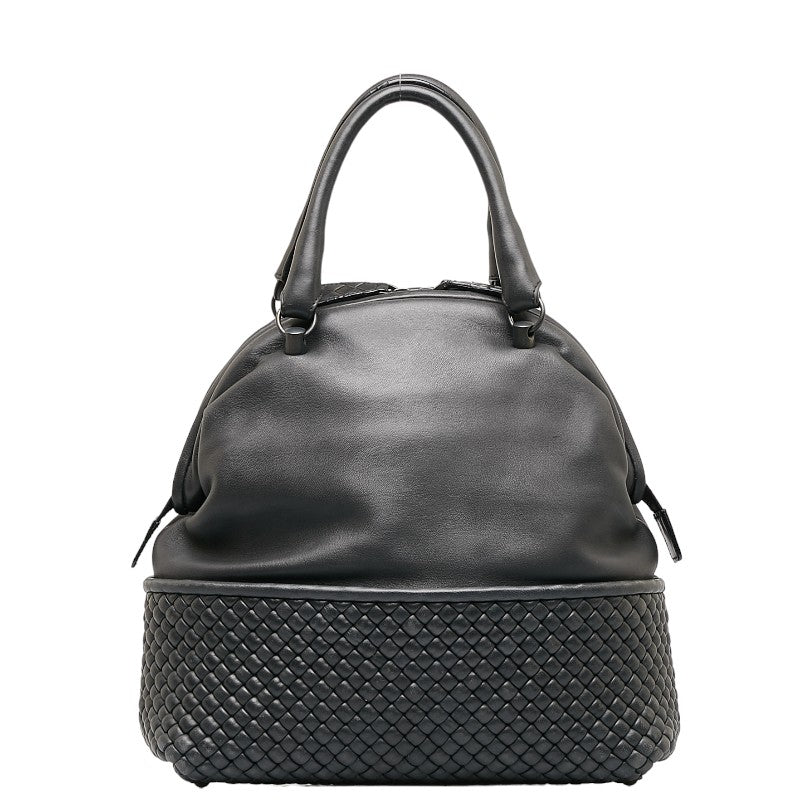 Bottega Veneta Intrecciato Leather Handbag Black