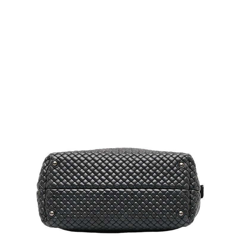 Bottega Veneta Intrecciato Leather Handbag Black