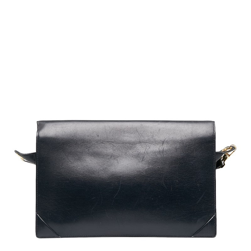 Celine Leather Shoulder Bag Black