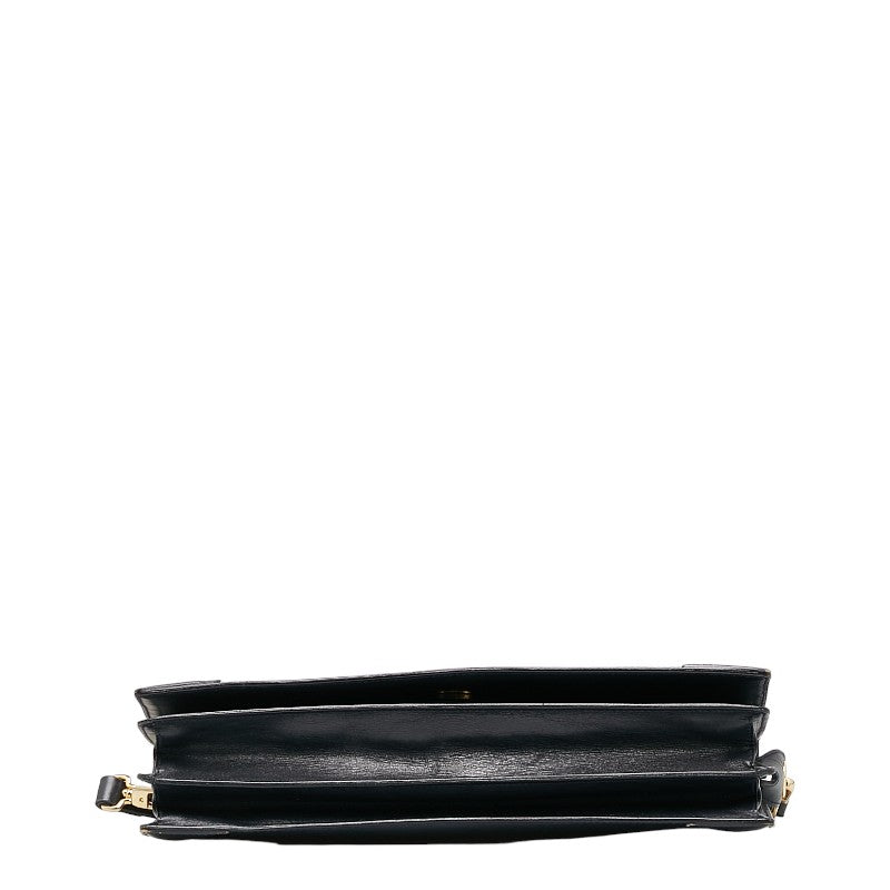 Celine Leather Shoulder Bag Black