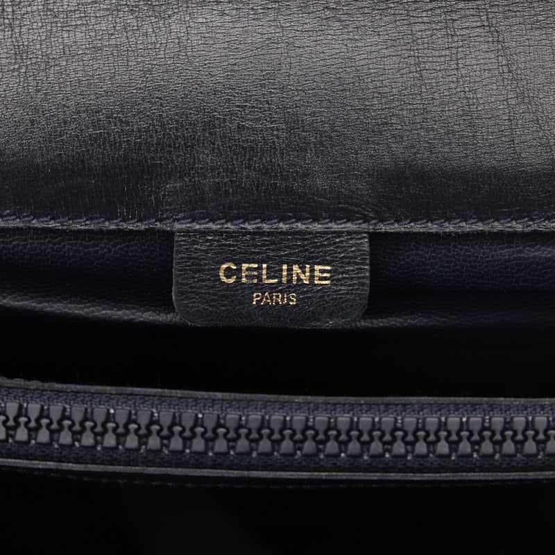 Celine Leather Shoulder Bag Black