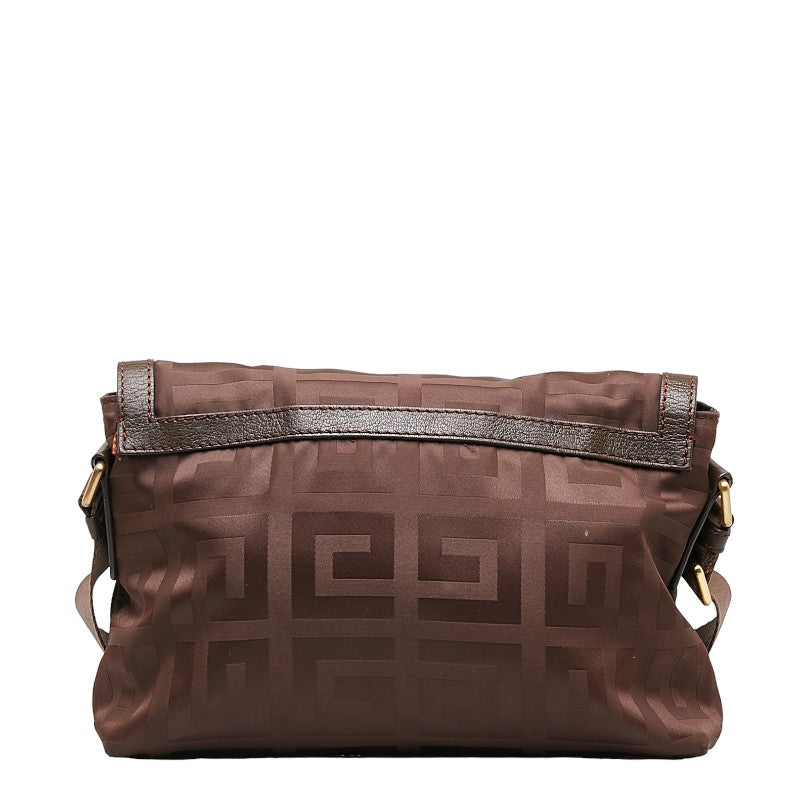 Givenchy Nylon Leather Shoulder Bag Brown