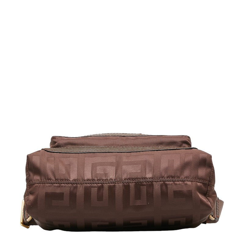 Givenchy Nylon Leather Shoulder Bag Brown