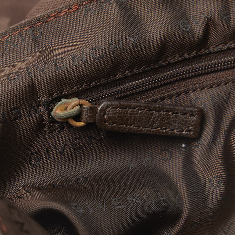 Givenchy Nylon Leather Shoulder Bag Brown