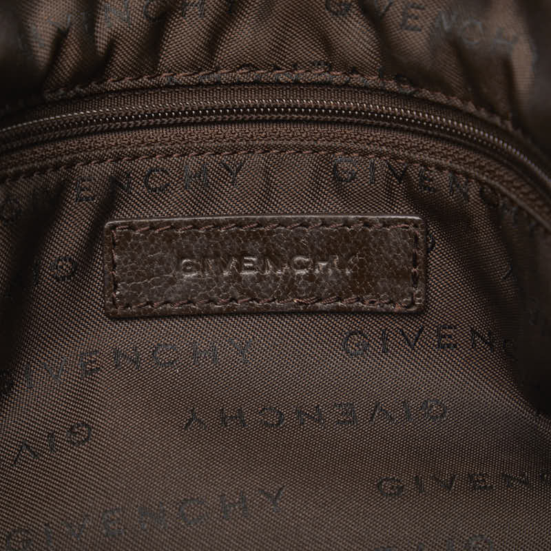 Givenchy Nylon Leather Shoulder Bag Brown