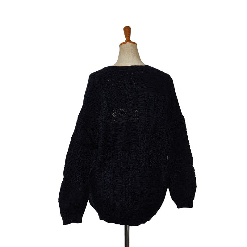 Versace Cotton Cardigan Navy in Very Good Condition