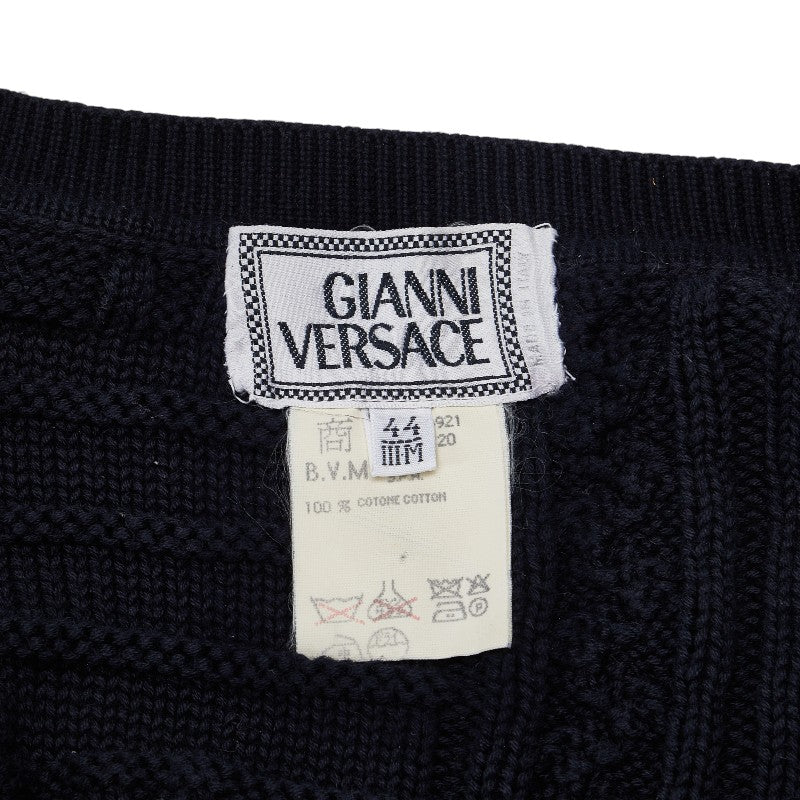 Versace Cotton Cardigan Navy in Very Good Condition