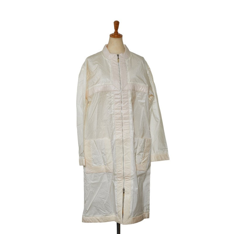 Givenchy Silk Vinyl Coat White in Very Good Condition