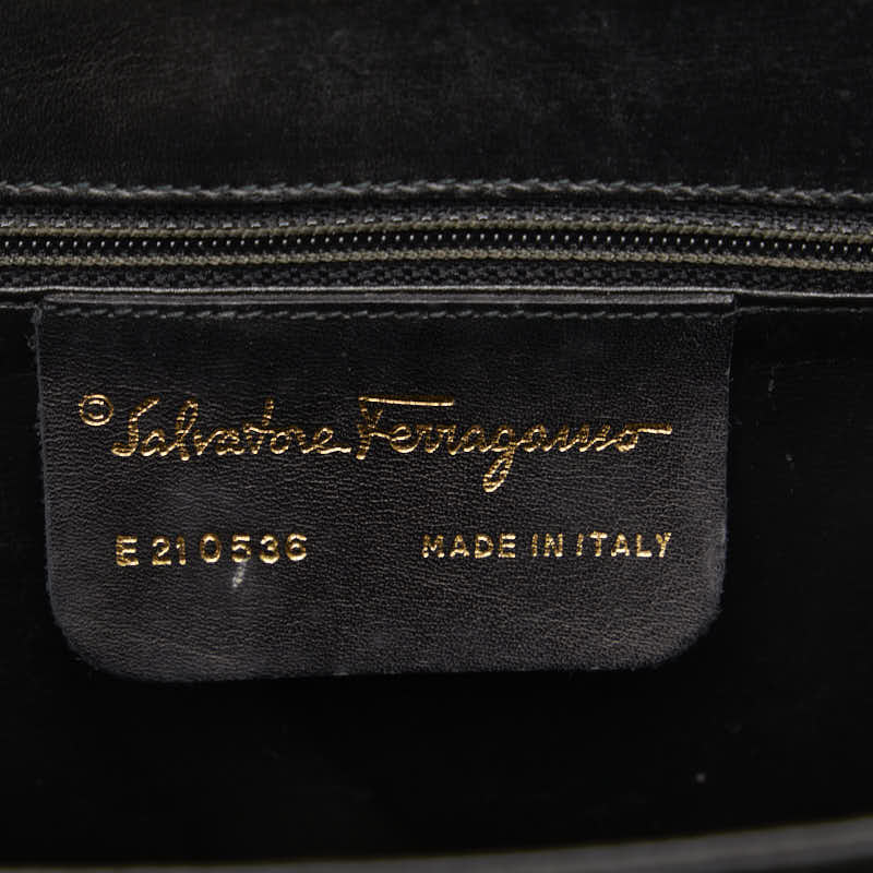 Salvatore Ferragamo Leather Gancini 2WAY Handbag E21 0536 in Very Good Condition