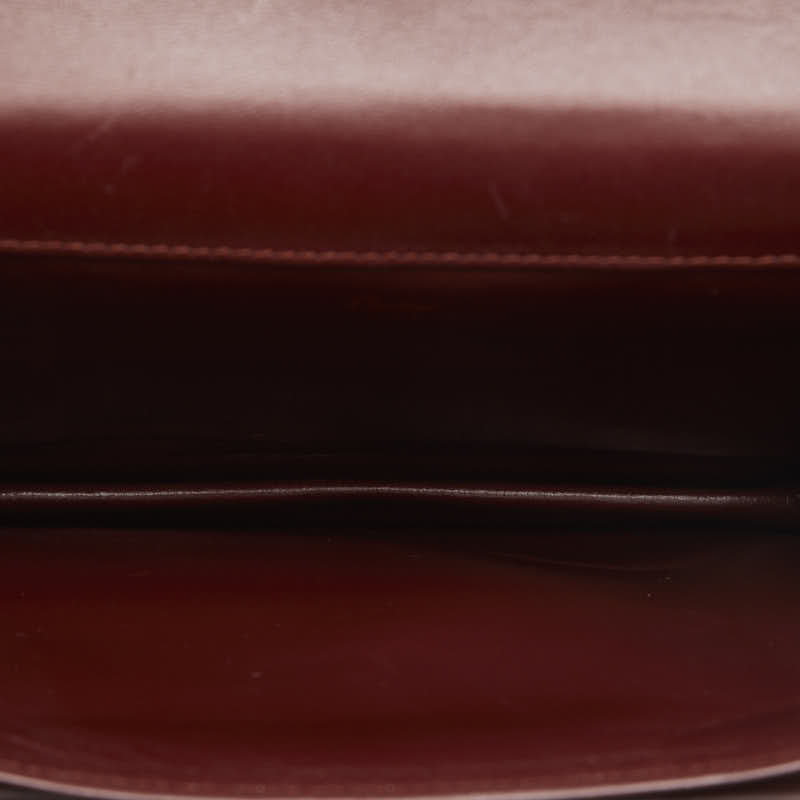 Cartier Must Line Leather Clutch Bag Wine Red in Very Good Condition